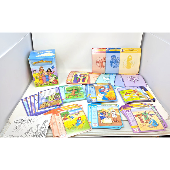 The Beginners Bible Flash Cards Box Set by Grolier - Homeschool - 253 Cards - Picture 1 of 7